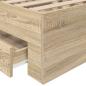 Preview: Bettgestell Sonoma Eiche 90x190 cm Spanplatte