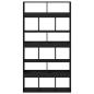 Preview: Bücherregal 15 Ebenen 100 x 33 x 187,5 cm Schwarz Eichen-Optik