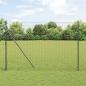 Preview: ARDEBO.de - Zaunpfosten 26 Stück Grau Ø32 mm 210 cm Verzinkter Stahl