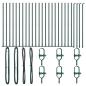 Preview: Zaunpfosten Set von 26 Grün Beton und Metall 3,2 x 3,2 x 90 cm