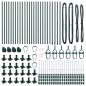 Preview: Zaunpfosten Set von 26 Grün Beton und Metall 3,2 x 3,2 x 90 cm