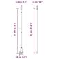 Preview: Zaunpfosten Set aus 26 Grau Beton, Metall 3,2 x 3,2 x 70 cm