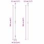 Preview: Zaunpfosten Set mit 52 Grau Beton 3,2 x 3,2 x 83,5 cm Langlebig