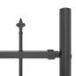 Preview: Gartenzaun mit Bogenoberseite Grau 10,2x2 m aus Stahl