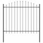 Preview: Gartenzaun mit Bogenoberseite grau 11,9x1,25 m aus Stahl