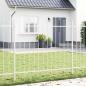 Preview: ARDEBO.de - Gartenzaun mit gewölbtem Oberteil, weiß, 6,8x1,25 m, Stahl