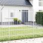 Preview: ARDEBO.de - Gartenzaun mit Bogenoberteil Weiß 10,2x1,75 m Stahl