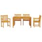 Preview: Garten Essgruppe 5 pcs Braun Massivholz Akazie