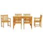 Preview: Garten Essgruppe 7 pcs Braun Massivholz Akazie