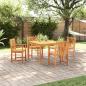 Preview: ARDEBO.de - 5-teiliges Garten-Esszimmer-Set aus solidem Akazienholz