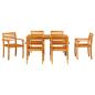 Preview: 7-teiliges Garten-Dining-Set aus massivem Akazienholz