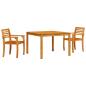 Preview: 3-teiliges Garten-Esszimmer Set aus massivem Akazienholz
