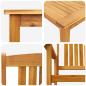 Preview: 3-teiliges Garten-Esszimmer Set aus massivem Akazienholz