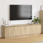 Preview: ARDEBO.de - TV-Schrank mit LED Sonoma Eiche 180x38x49 cm Holzwerkstoff
