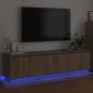 Preview: TV-Schrank mit LED Sonoma Eiche 180x38x49 cm Holzwerkstoff