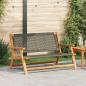 Preview: ARDEBO.de - Gartenbank Grau 122x76x73,5 cm Massivholz Akazie