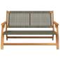 Preview: Gartenbank Grau 122x76x73,5 cm Massivholz Akazie