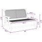 Preview: Gartenbank Grau 122x76x73,5 cm Massivholz Akazie