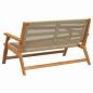 Preview: Gartenbank Beige 76x122x73 cm Massivholz Akazie
