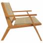 Preview: Gartenbank Beige 76x122x73 cm Massivholz Akazie
