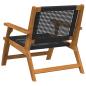 Preview: Gartenstühle 2 Stück Schwarz 76x67x73,5 cm Massivholz Akazie
