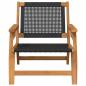 Preview: Gartenstühle 2 Stück Schwarz 76x67x73,5 cm Massivholz Akazie