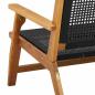 Preview: Gartenstühle 2 Stück Schwarz 76x67x73,5 cm Massivholz Akazie