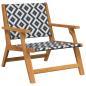 Preview: Gartenstühle 2 Stück Schwarz und Weiß 76x67x73 cm Massivholz Akazie