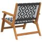 Preview: Gartenstühle 2 Stück Schwarz und Weiß 76x67x73 cm Massivholz Akazie