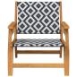 Preview: Gartenstühle 2 Stück Schwarz und Weiß 76x67x73 cm Massivholz Akazie