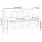 Preview: Gartenbank Akazie 119x76x44 cm Massivholz Kiefer