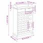 Preview: Weinregal 90x60x30 cm Massivholz Kiefer