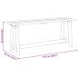 Preview: Gartenbank Akazie 119x35x47 cm Massivholz Kiefer