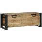 Preview: Aufbewahrungsboxen 80x30x30cm aus massivem Mangoholz und Metall