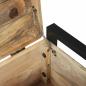 Preview: Aufbewahrungsboxen 80x30x30cm aus massivem Mangoholz und Metall