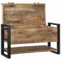 Preview: Lagerkisten Grobes Mango Massives grobes Mangoholz 80 x 35 x 45 cm