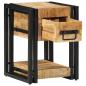 Preview: Nachttisch 40x40x40 cm aus massivem Mangoholz