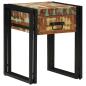 Preview: Beistelltisch mit Schublade Schwarz 40x40x50 cm Massivholz Altholz