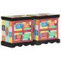 Preview: Nachttisch 2er Set Mehrfarbig 40x35x45 cm Ingenieurholz