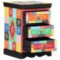 Preview: ARDEBO.de - Schubladenkommode Bunt 40x40x60 cm aus massivem Mango-Holz