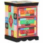 Preview: Schubladenkommode Bunt 40x40x60 cm aus massivem Mango-Holz