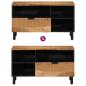 Preview: TV Schrank 80x33,5x46 cm Massivholz Akazie