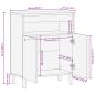 Preview: Sideboard 60x33x75 cm Massivholz Akazie