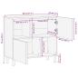 Preview: Sideboard 80x33x75 cm Massivholz Akazie