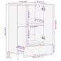 Preview: Hochboard 60x33x100 cm Massivholz Akazie