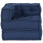 Preview: Modularer Pouffe Indigo 70x70x54 aus Stoff