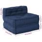 Preview: Modular Pouffe Indigo 70x70x54 aus Stoff