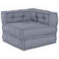 Preview: Modulare Sofagarnitur Stoff Grau 70 x 70 x 56 cm
