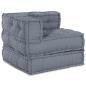 Preview: Modulare Sofagarnitur Stoff Grau 70 x 70 x 56 cm