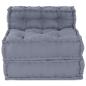 Preview: Modularer Pouffe Grau 70x70x54 Stoff